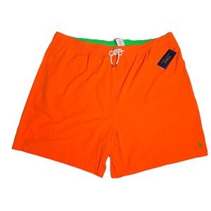 Polo Ralph Lauren Big &‎ Tall Mesh Lined Swim Traveler Classic Orange 4LT  Trunk